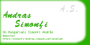 andras simonfi business card